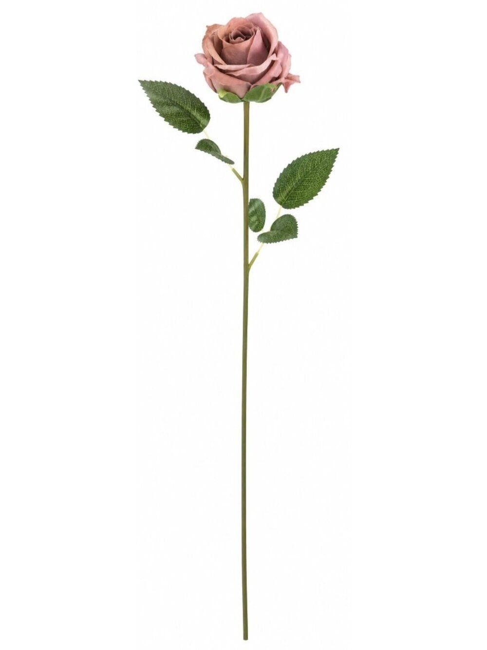 Mauve Rose Stem Set of 6 Dusty Rose Artificial Long Stem Roses Vintage - Picture 2 of 7